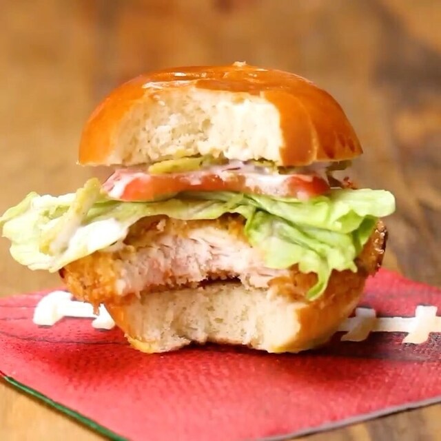 Tasty on Instagram: “These jalapeño breaded chicken sliders are the perfect bite for game day parties!”