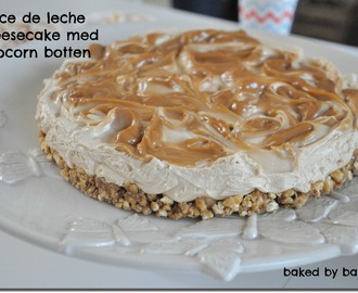 Dulce de leche cheesecake med popcorn botten (helt glutenfri!)