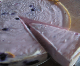 Blåbärs och yoghurt cheesecake.