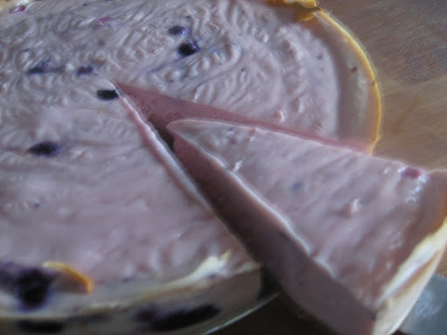 Blåbärs och yoghurt cheesecake.