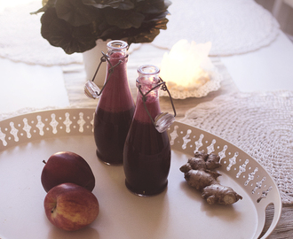 Rödbetsjuice med äpple och ingefära