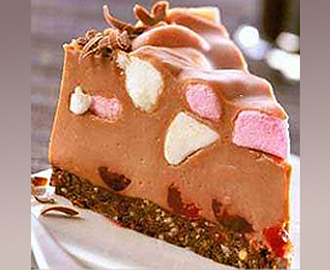 Fryst Rocky Road Cheesecake