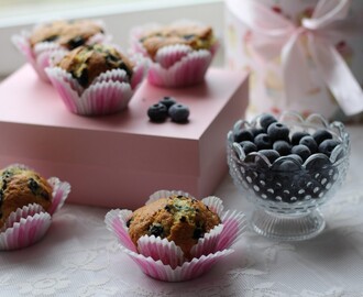 Saftiga blåbärsmuffins