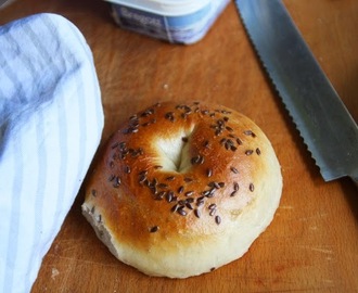 Enkla bagels utan kokning