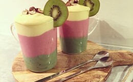 Tre lager fruktsmoothie