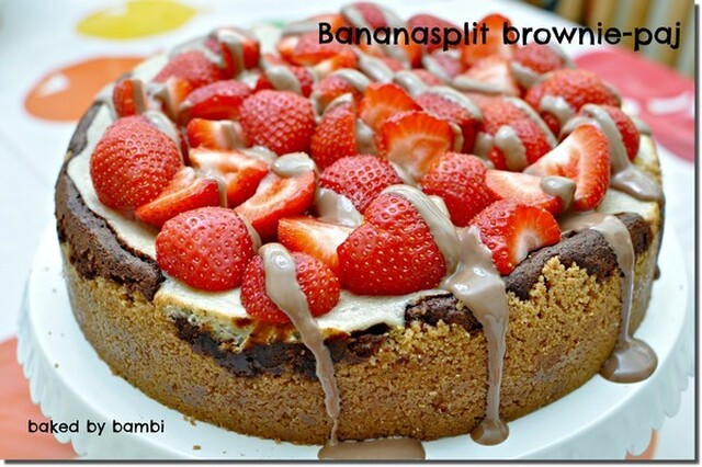 Bananasplit brownie paj