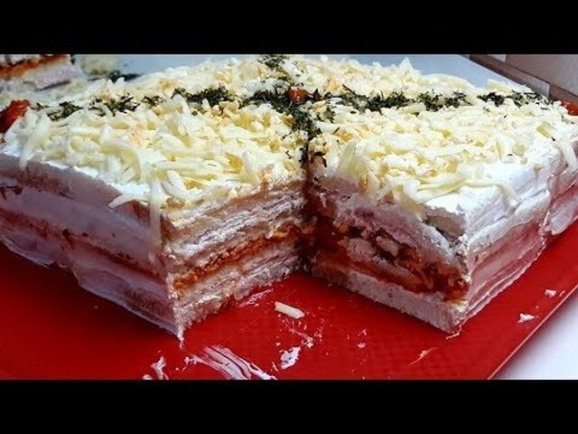 SLANA TORTA BEZ PEČENJA OD TOST HLEBA ZA 10 MINUTA SALTY CAKE FROM TOAST WITHOUT BAKING