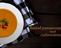 Rostad pumpasoppa med cashewströssel