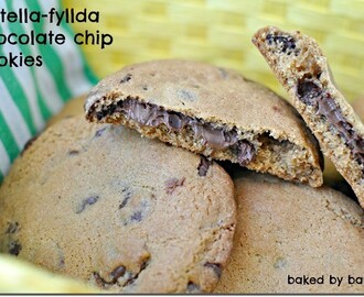 Nutella-fyllda chocolate chip cookies
