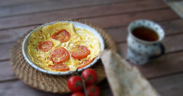 Omelett med tomater, LCHF