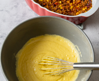 Chili con carne med cornbred