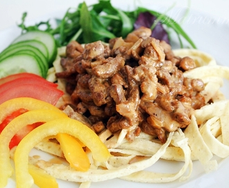 Kebabgryta med lchf pasta