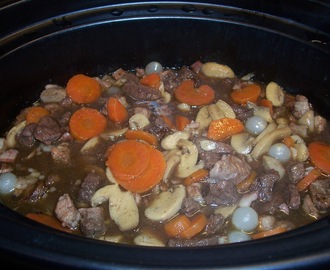 Boeuf Bourguignon i Crock-pot