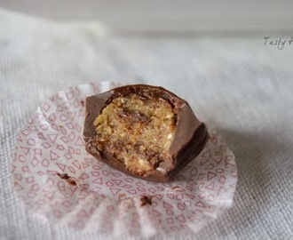 Gingerbread cookie dough chocolate cups, lunch-pasta och algsnacks