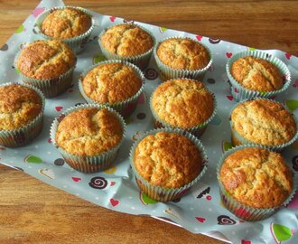 Gräddkolamuffins med vit choklad