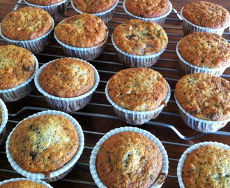 Bananmuffins med choklad