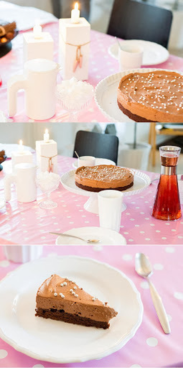 Enkel Chokladtårta med mintchokladmousse