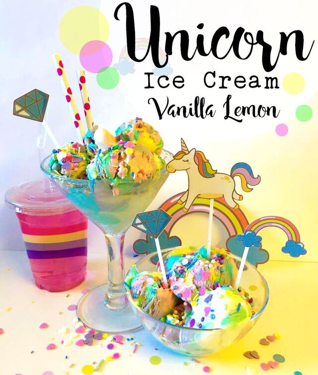 Unicorn Ice Cream - Vanilla Lemon!