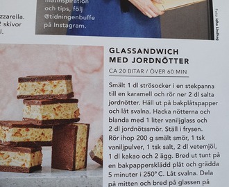 Glassandwich med jordnötter