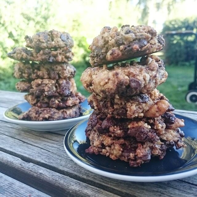 Vegan - glutenfria chocolate chip cookies