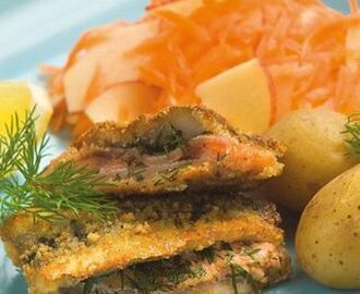 Strömmingsflundra med gravad lax