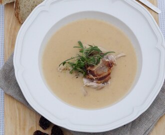 Restesuppe med potet, kylling og pancetta