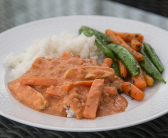 Vegetarisk halloumi-stroganoff