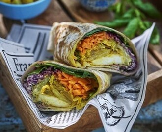 Indisk wrap med paneer.