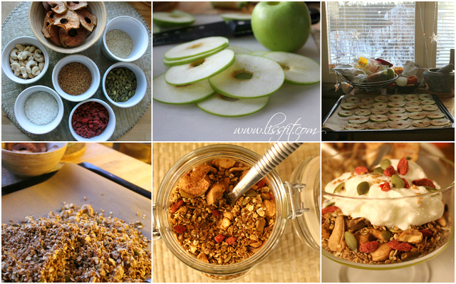 Homemade: Crunchy müsli med nötter, frön, goji och torkade kaneläpplen