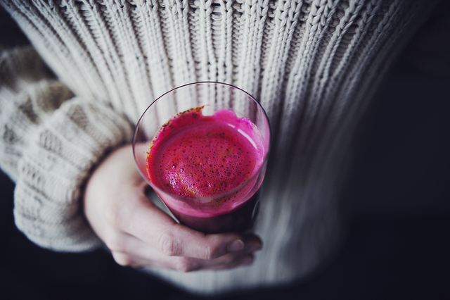 Rödbetsjuice med ingefära och äpple