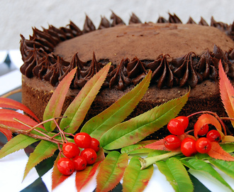 Baka liten kaka - Chokladkaka med chokladsmörkräm