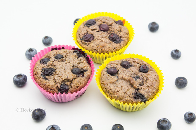 Blueberry Lemon Muffins, GF and vegan