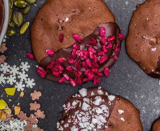 Double chocolate christmas cookies