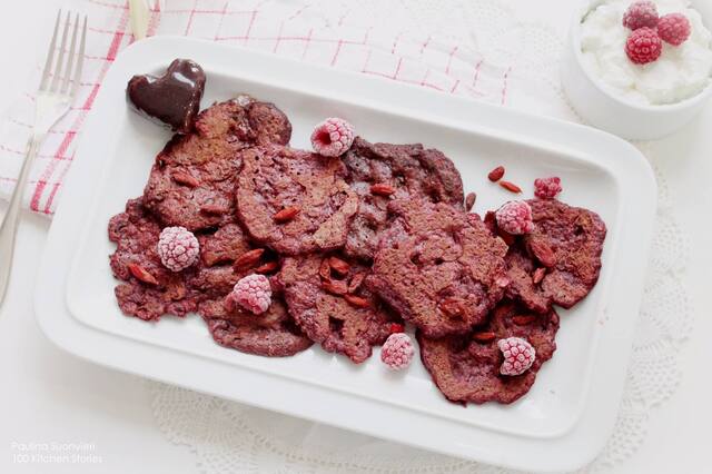 Valentine's day // Gluten Free Red Velvet Pancakes