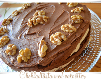 Snabb chokladtårta med valnötter