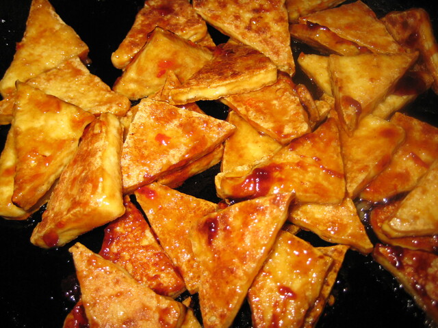 Tofu med sweetchili och woksås, citronkokoskål och "gryn"