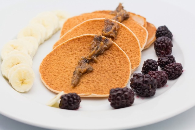 Gluten-Free and Vegan Pancakes with Cinnamon Date Jam