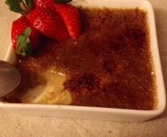 …crème brûlée med espresso.