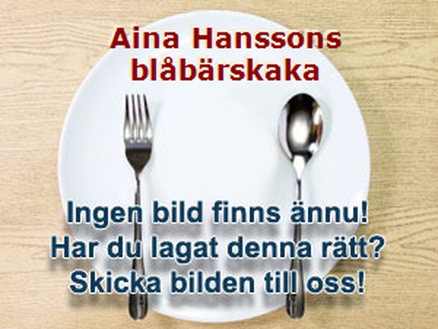 Aina Hanssons blåbärskaka