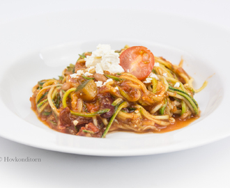 Sun-Dried Tomato Feta Sauce with Zoodles