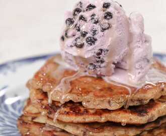 Bananpannkakor med mörk choklad