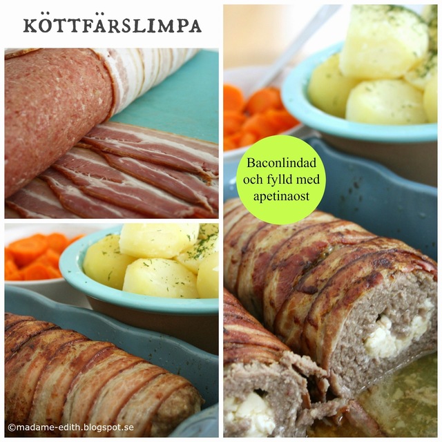 Baconlindad köttfärslimpa