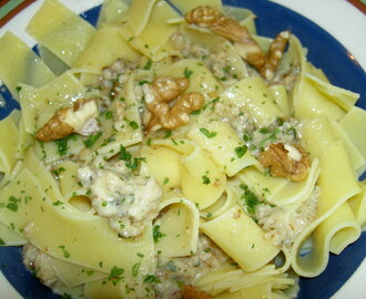 Pappardelle med valnötssås