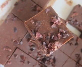 Raw chocolate and peanutbutter fudge