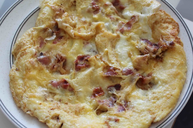 Bacon-brie-omelett