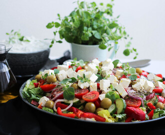 Grekisk sallad med tzatsiki