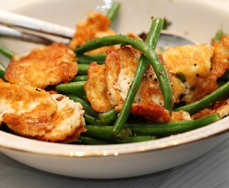 Haricot verts med frasig halloumi - behörighet till det mesta