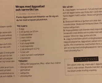 Wraps m äggsallad o lax