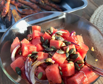 Melonsallad med misodressing