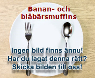 Banan- och blåbärsmuffins